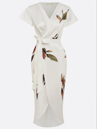 Harper – Robe portefeuille élégante à imprimé botanique