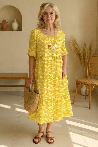 Iris – Robe midi sable élégante