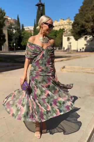 Louise | Robe Maxi de Fête Élégante à Col V