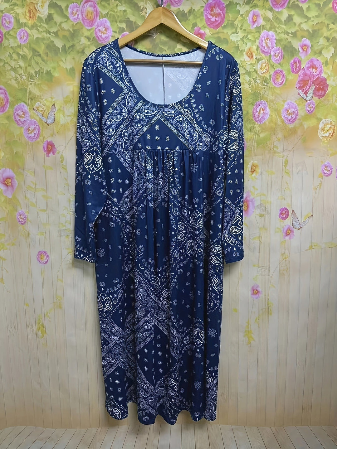 ELOWEN | ROBE MIDI À MANCHES LONGUES CASUAL