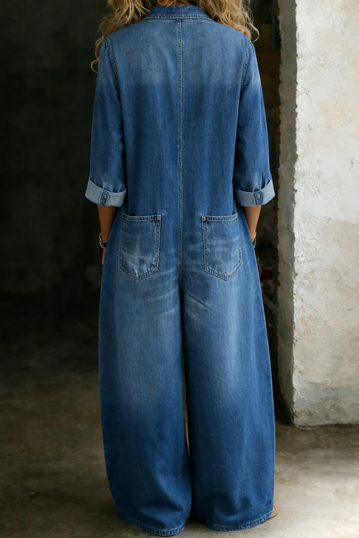 Lena™ – La combinaison en denim qui vous suit partout