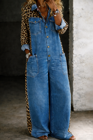 Amanda™ – La combinaison chemise en denim délavé, nette et facile à vivre