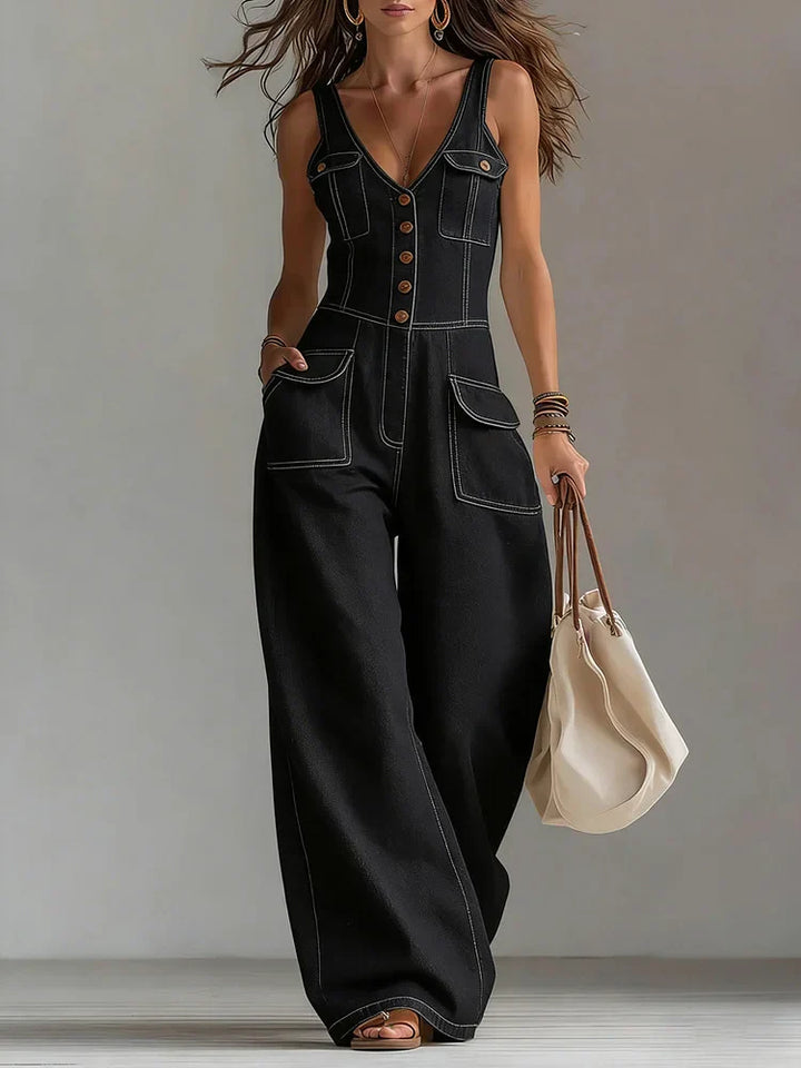Sophie™ – La combinaison denim ample et douce pour bouger librement