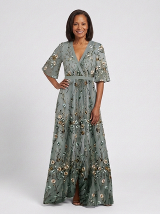 Élodie – Robe longue fleurie col V